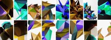 Düşük polimerli üçgenler. Poster geometrik arkaplan. Duvar Kağıdı, Sancak, Arkaplan, Kart, Kitap İllüstrasyonu, İniş Sayfası