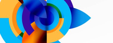 Yuvarlak elementler ve daireler geometrik minimum bileşim arka planı. Duvar Kağıdı, Sancak, Arkaplan, Kart, Kitap İllüstrasyonu, İniş Sayfası