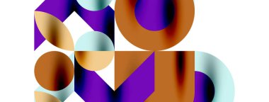 Daire deseni, çizgiler ve oklarla yuvarlak elementler Duvar kağıdı, pankart, arkaplan veya iniş için bileşimi