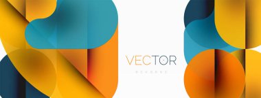 Minimum yuvarlak şekilli geometrik soyut arkaplan. Çember tasarımı. Duvar kağıdı, afiş, arkaplan veya iniş için moda tekno iş şablonu