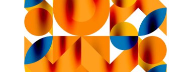 Daire deseni, çizgiler ve oklarla yuvarlak elementler Duvar kağıdı, pankart, arkaplan veya iniş için bileşimi