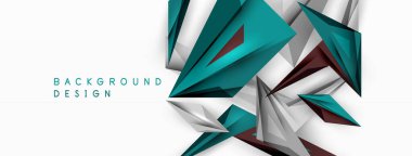 Minimum geometrik soyut arkaplan. Düşük poliamik dinamik üçgen tasarımı. Duvar kağıdı, afiş, arkaplan veya iniş için moda tekno iş şablonu