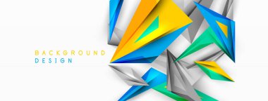 Minimum geometrik soyut arkaplan. Düşük poliamik dinamik üçgen tasarımı. Duvar kağıdı, afiş, arkaplan veya iniş için moda tekno iş şablonu