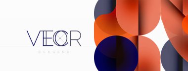 Çemberler ve yuvarlak şekiller geometrik arka planı en aza indirir. Duvar kağıdı, pankart, arkaplan veya iniş için şeffaf geometrik şekiller