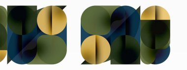 Çemberler ve yuvarlak şekiller geometrik arka planı en aza indirir. Duvar kağıdı, pankart, arkaplan veya iniş için şeffaf geometrik şekiller