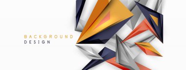 Minimum geometrik soyut arkaplan. Düşük poliamik dinamik üçgen tasarımı. Duvar kağıdı, afiş, arkaplan veya iniş için moda tekno iş şablonu