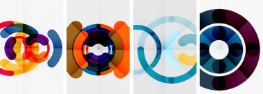 Renkli çember arka planlar. Duvar kağıdı, bayrak, arkaplan, kart, kitap illüstrasyonu için vektör illüstrasyonu, iniş sayfası