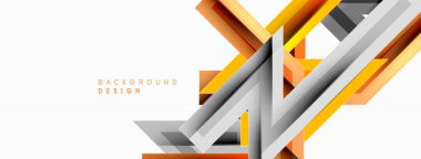 Çizgi zig zag dinamik geometrik soyut arkaplan. Gölge ve ışık efektli renkli çizgiler, çeşitli rotalar konsepti. Duvar kağıdı, bayrak, arkaplan, kart için vektör illüstrasyonu