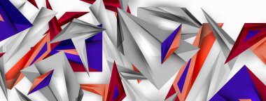 Minimum geometrik soyut arkaplan. Düşük poliamik dinamik üçgen tasarımı. Duvar kağıdı, afiş, arkaplan veya iniş için moda tekno iş şablonu