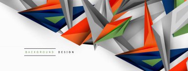 Minimum geometrik soyut arkaplan. Düşük poliamik dinamik üçgen tasarımı. Duvar kağıdı, afiş, arkaplan veya iniş için moda tekno iş şablonu