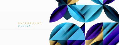 Çemberler ve yuvarlak şekiller geometrik minimum arkaplan