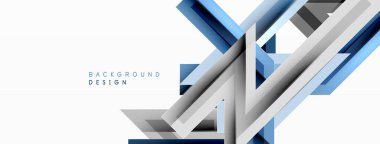 Çizgi zig zag dinamik geometrik soyut arkaplan. Gölge ve ışık efektli renkli çizgiler, çeşitli rotalar konsepti. Duvar kağıdı, bayrak, arkaplan, kart için vektör illüstrasyonu