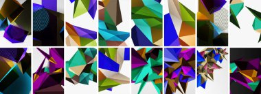 Düşük polimerli üçgenler. Poster geometrik arkaplan. Duvar Kağıdı, Sancak, Arkaplan, Kart, Kitap İllüstrasyonu, İniş Sayfası