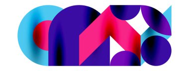 Daire deseni, çizgiler ve oklarla yuvarlak elementler Duvar kağıdı, pankart, arkaplan veya iniş için bileşimi