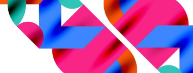 Daire deseni, çizgiler ve oklarla yuvarlak elementler Duvar kağıdı, pankart, arkaplan veya iniş için bileşimi