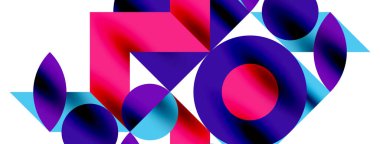 Daire deseni, çizgiler ve oklarla yuvarlak elementler Duvar kağıdı, pankart, arkaplan veya iniş için bileşimi