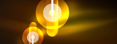 Soyut tasarım, neon ışıklı efektlerle titreşir. Karanlığın içinde büyüleyici bir parıltı yayar. Gözü canlı enerjisiyle büyüler. Cam daireler parlak ışık efektleri