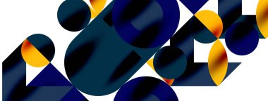 Daire deseni, çizgiler ve oklarla yuvarlak elementler Duvar kağıdı, pankart, arkaplan veya iniş için bileşimi