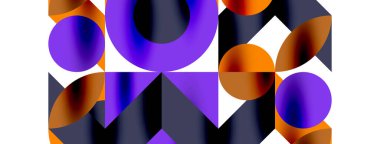 Duvarkağıdı, afiş, arkaplan veya iniş için gölgeli metal renk çemberleri ve diğer geometrik elementler