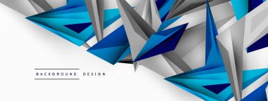 Minimum geometrik soyut arkaplan. Düşük poliamik dinamik üçgen tasarımı. Duvar kağıdı, afiş, arkaplan veya iniş için moda tekno iş şablonu