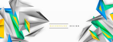 Minimum geometrik soyut arkaplan. Düşük poliamik dinamik üçgen tasarımı. Duvar kağıdı, afiş, arkaplan veya iniş için moda tekno iş şablonu