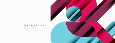 Çember ve çizgi geometrik arka plan. Duvar kağıdı, pankart, arkaplan ya da iniş için çapraz çizgileri olan yuvarlak şekiller