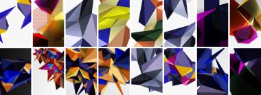 Düşük polimerli üçgenler. Poster geometrik arkaplan. Duvar Kağıdı, Sancak, Arkaplan, Kart, Kitap İllüstrasyonu, İniş Sayfası