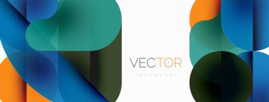 Minimum yuvarlak şekilli geometrik soyut arkaplan. Çember tasarımı. Duvar kağıdı, afiş, arkaplan veya iniş için moda tekno iş şablonu