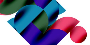 Teknik, dairesel şekilleri, geometrik sanatı en aza indirir. Vektör modern çemberler