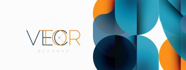 Minimum yuvarlak şekilli geometrik soyut arkaplan. Çember tasarımı. Duvar kağıdı, afiş, arkaplan veya iniş için moda tekno iş şablonu