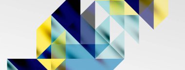 Teknik üstüste binen üçgen elementleri geometrik grafik desen biçimlendirir