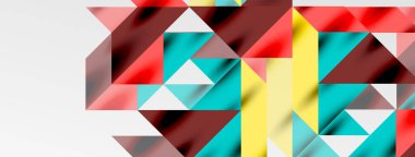 Teknik üstüste binen üçgen elementleri geometrik grafik desen biçimlendirir