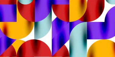 Teknik, dairesel şekilleri, geometrik sanatı en aza indirir. Vektör modern çemberler