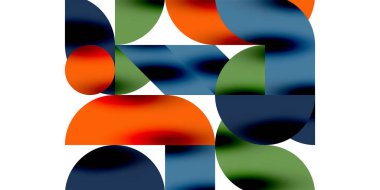 Gölge etkisi parlak daireler ve yuvarlak üçgenler geometrik modern sanat. Duvar Kağıdı, Sancak, Arkaplan, Kart, Kitap İllüstrasyonu, İniş Sayfası