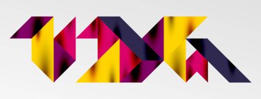 Teknik üstüste binen üçgen elementleri geometrik grafik desen biçimlendirir