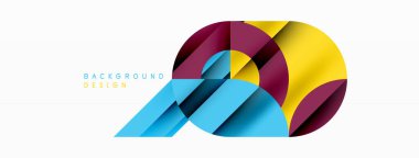 Geometrik diyagonal çizgi ve daire şekli, geniş soyut arkaplan