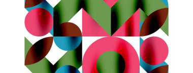 Daire deseni, çizgiler ve oklarla yuvarlak elementler Duvar kağıdı, pankart, arkaplan veya iniş için bileşimi