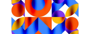 Daire deseni, çizgiler ve oklarla yuvarlak elementler Duvar kağıdı, pankart, arkaplan veya iniş için bileşimi