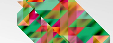 Teknik üstüste binen üçgen elementleri geometrik grafik desen biçimlendirir