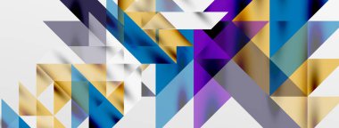 Teknik üstüste binen üçgen elementleri geometrik grafik desen biçimlendirir