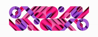 Geometrik diyagonal çizgi ve daire şekli, geniş soyut arkaplan