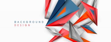 Minimum geometrik soyut arkaplan. Düşük poliamik dinamik üçgen tasarımı. Duvar kağıdı, afiş, arkaplan veya iniş için moda tekno iş şablonu