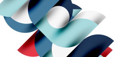 Teknik, dairesel şekilleri, geometrik sanatı en aza indirir. Vektör modern çemberler