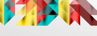 Teknik üstüste binen üçgen elementleri geometrik grafik desen biçimlendirir