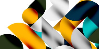 Gölge etkisi parlak daireler ve yuvarlak üçgenler geometrik modern sanat. Duvar Kağıdı, Sancak, Arkaplan, Kart, Kitap İllüstrasyonu, İniş Sayfası