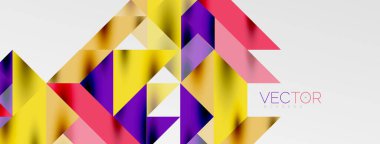 Teknik üstüste binen üçgen elementleri geometrik grafik desen biçimlendirir