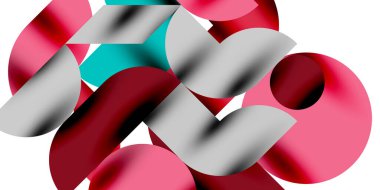 Teknik, dairesel şekilleri, geometrik sanatı en aza indirir. Vektör modern çemberler