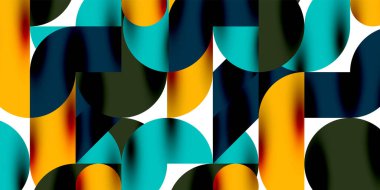 Gölge etkisi parlak daireler ve yuvarlak üçgenler geometrik modern sanat. Duvar Kağıdı, Sancak, Arkaplan, Kart, Kitap İllüstrasyonu, İniş Sayfası