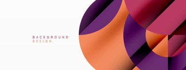 Çember ve çizgi geometrik arka plan. Duvar kağıdı, pankart, arkaplan ya da iniş için çapraz çizgileri olan yuvarlak şekiller