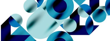 Duvarkağıdı, afiş, arkaplan veya iniş için gölgeli metal renk çemberleri ve diğer geometrik elementler